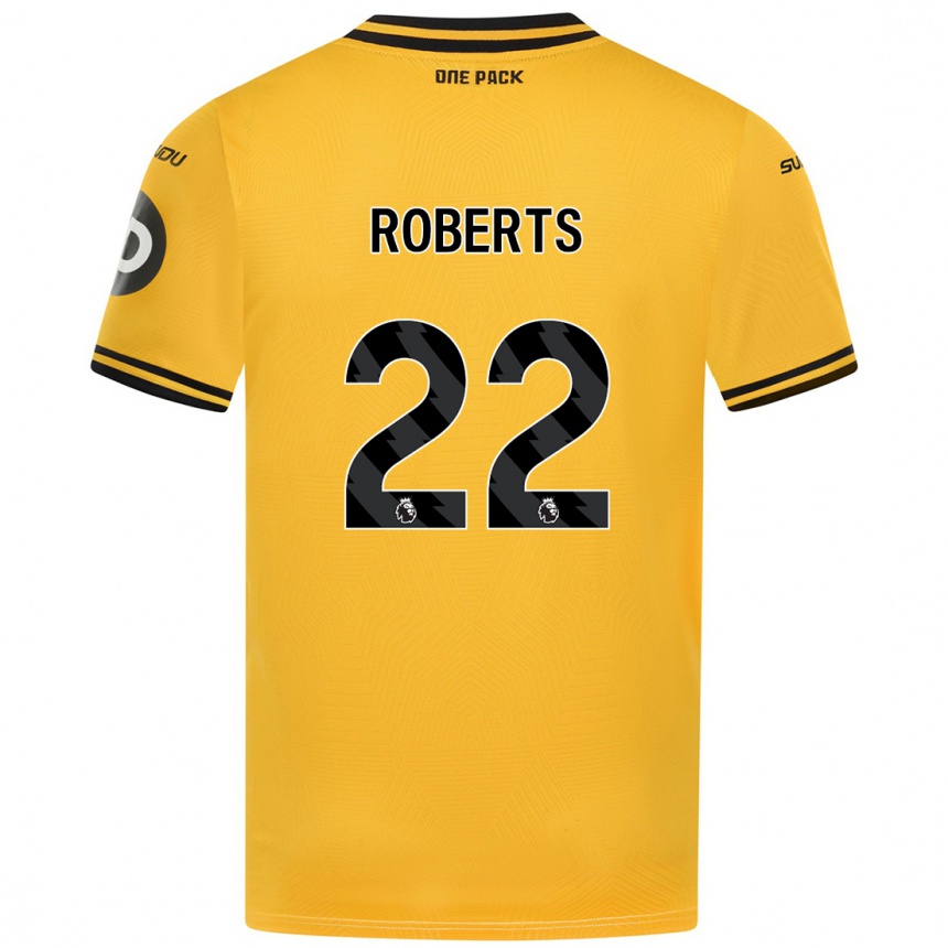 Kids Football Beth Roberts #22 Yellow Home Jersey 2024/25 T-Shirt