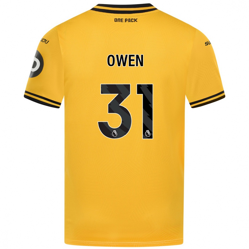 Kids Football Skye Owen #31 Yellow Home Jersey 2024/25 T-Shirt