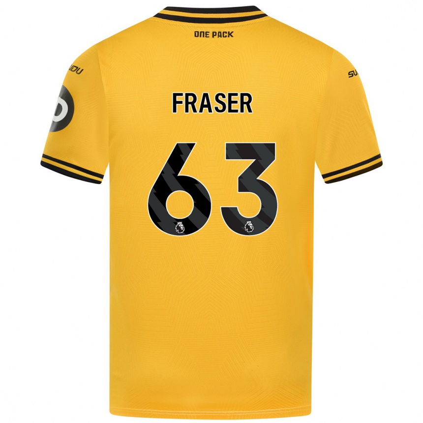 Kids Football Nathan Fraser #63 Yellow Home Jersey 2024/25 T-Shirt