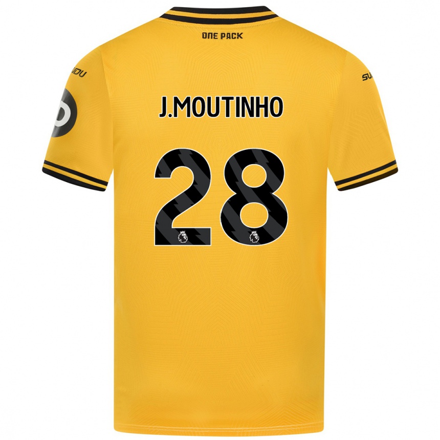 Kids Football Joao Moutinho #28 Yellow Home Jersey 2024/25 T-Shirt