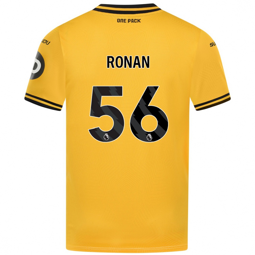 Kids Football Connor Ronan #56 Yellow Home Jersey 2024/25 T-Shirt