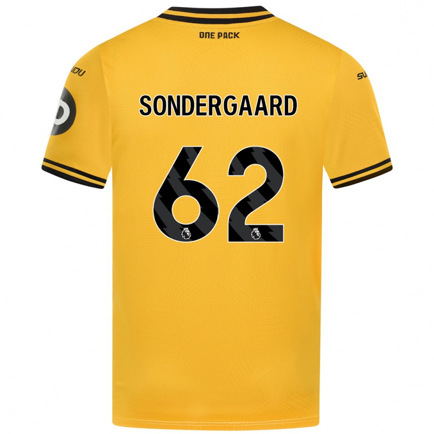 Kids Football Andreas Sondergaard #62 Yellow Home Jersey 2024/25 T-Shirt