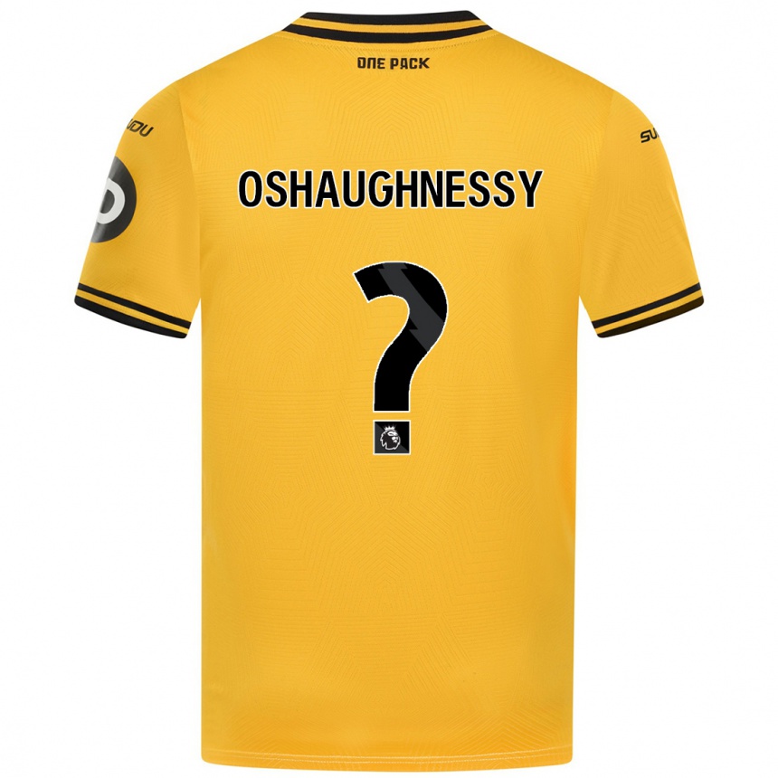 Kids Football Joe Oshaughnessy #0 Yellow Home Jersey 2024/25 T-Shirt