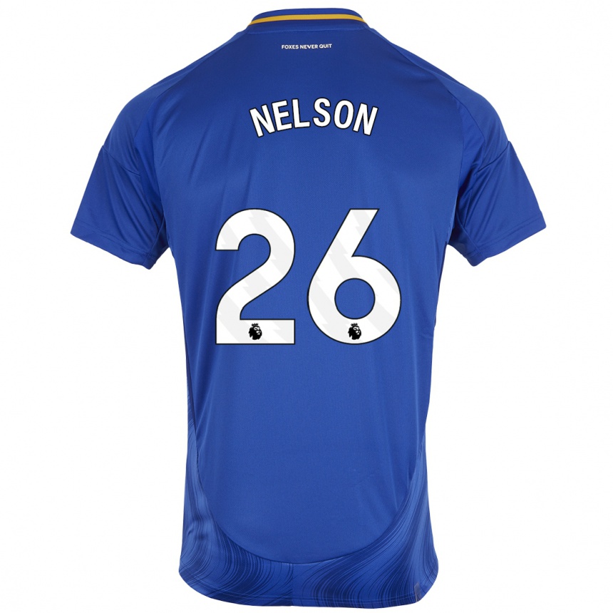 Kids Football Ben Nelson #26 Blue White Home Jersey 2024/25 T-Shirt