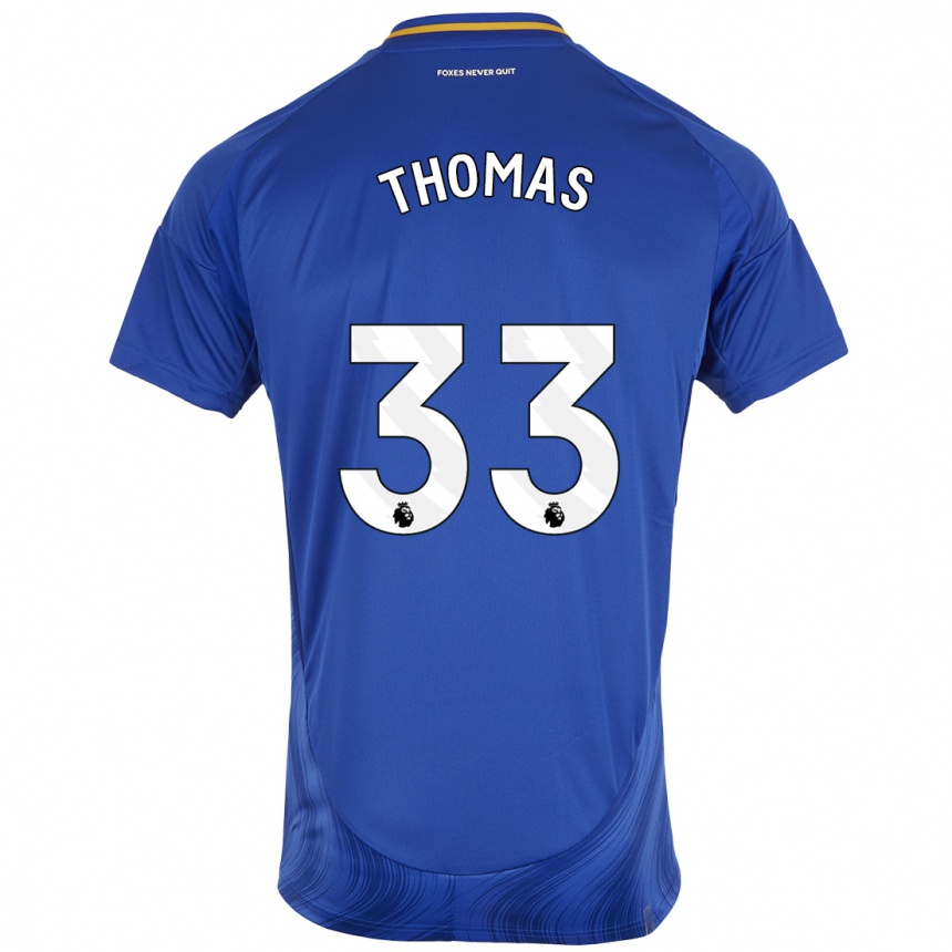 Kids Football Luke Thomas #33 Blue White Home Jersey 2024/25 T-Shirt