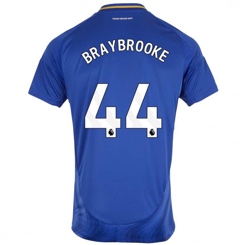 Kids Football Sammy Braybrooke #44 Blue White Home Jersey 2024/25 T-Shirt