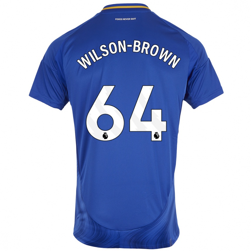 Kids Football Thomas Wilson-Brown #64 Blue White Home Jersey 2024/25 T-Shirt