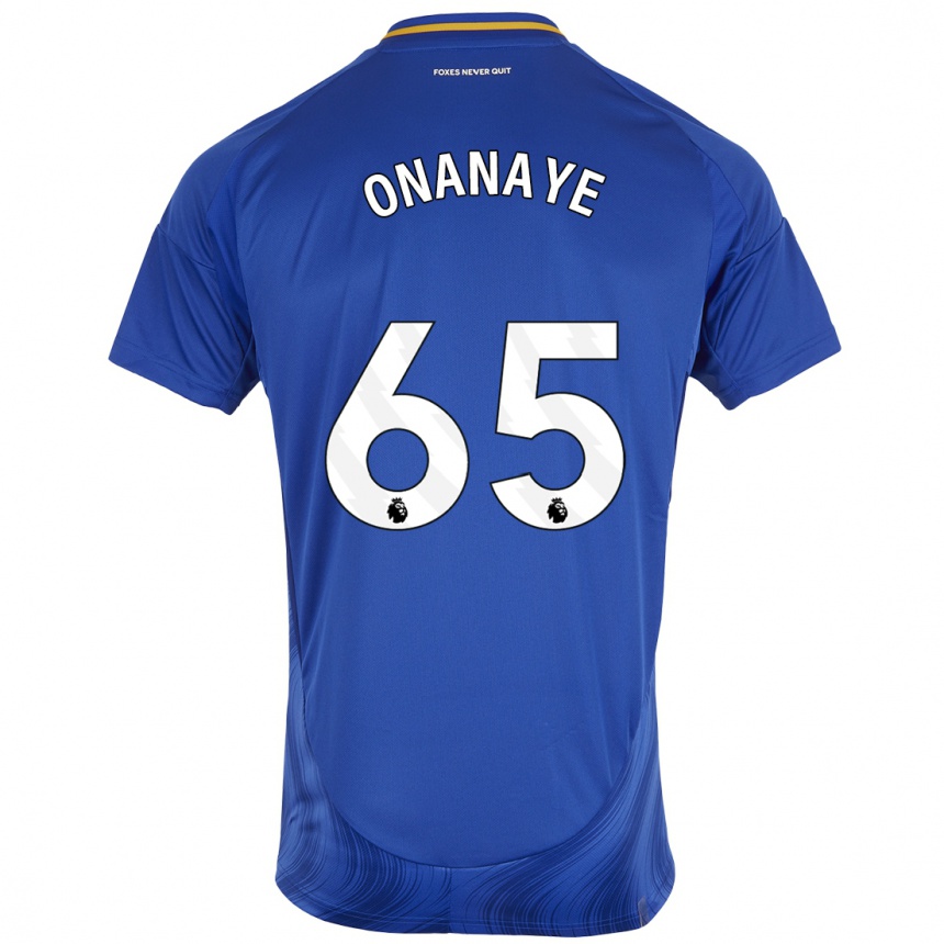 Kids Football Toby Onanaye #65 Blue White Home Jersey 2024/25 T-Shirt