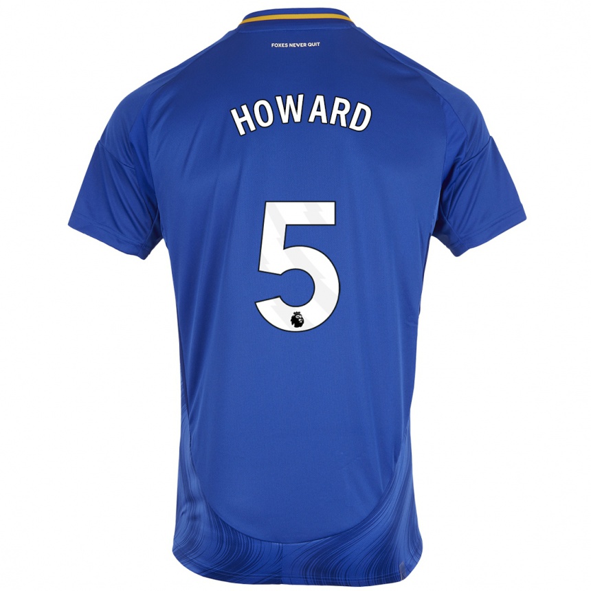 Kids Football Sophie Howard #5 Blue White Home Jersey 2024/25 T-Shirt