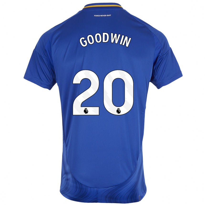 Kids Football Missy Goodwin #20 Blue White Home Jersey 2024/25 T-Shirt