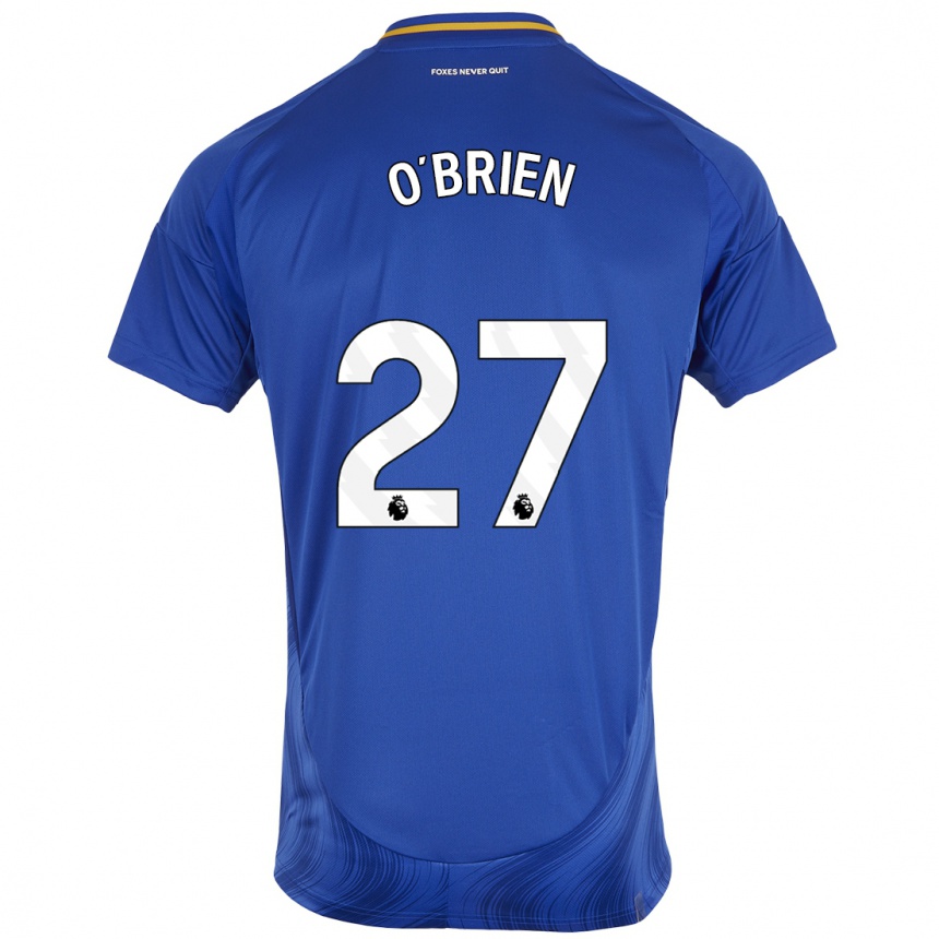 Kids Football Shannon O'brien #27 Blue White Home Jersey 2024/25 T-Shirt