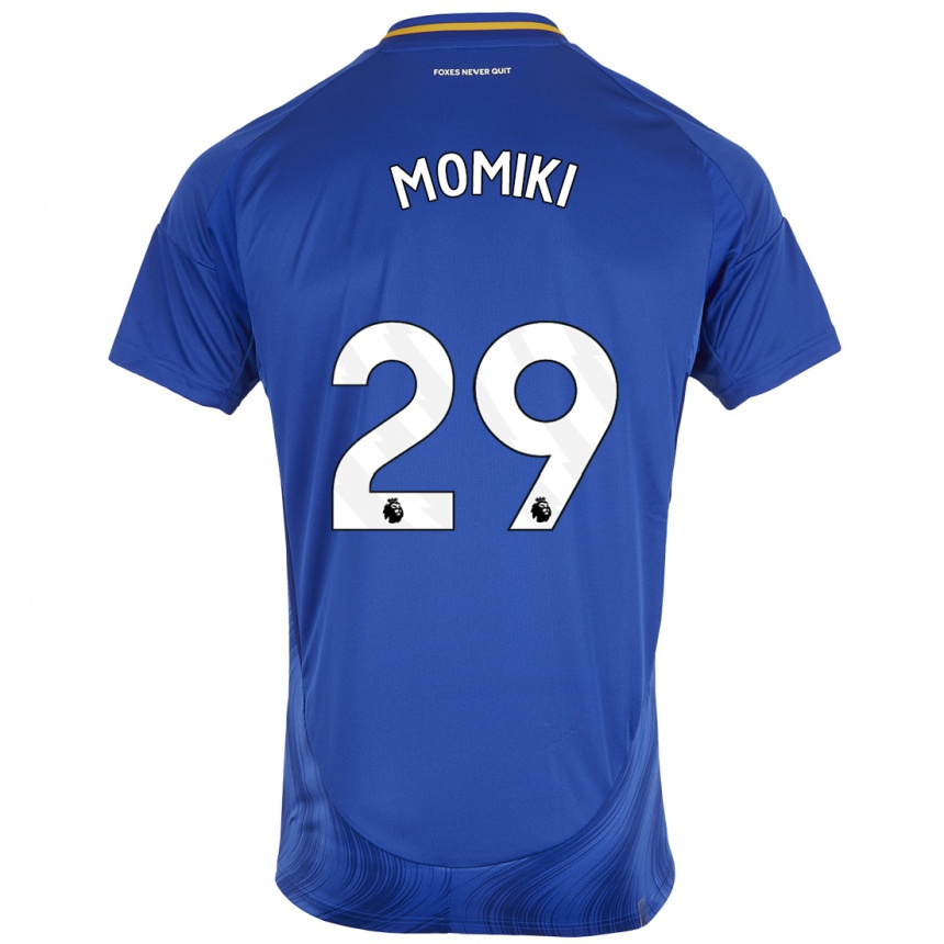 Kids Football Yuka Momiki #29 Blue White Home Jersey 2024/25 T-Shirt