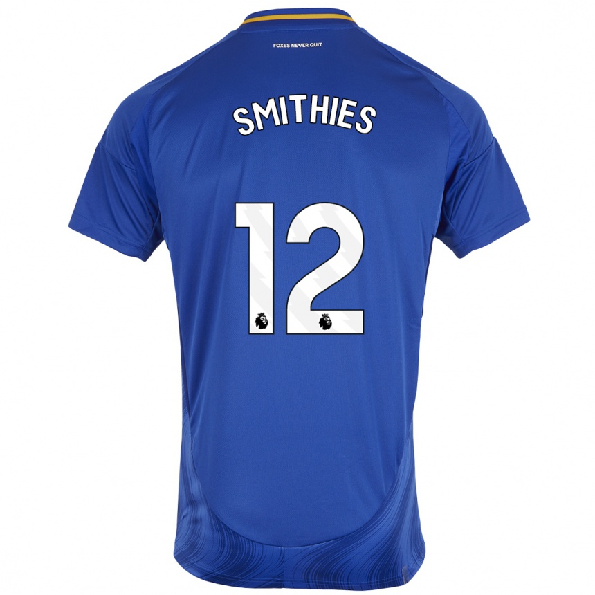 Kids Football Alex Smithies #12 Blue White Home Jersey 2024/25 T-Shirt