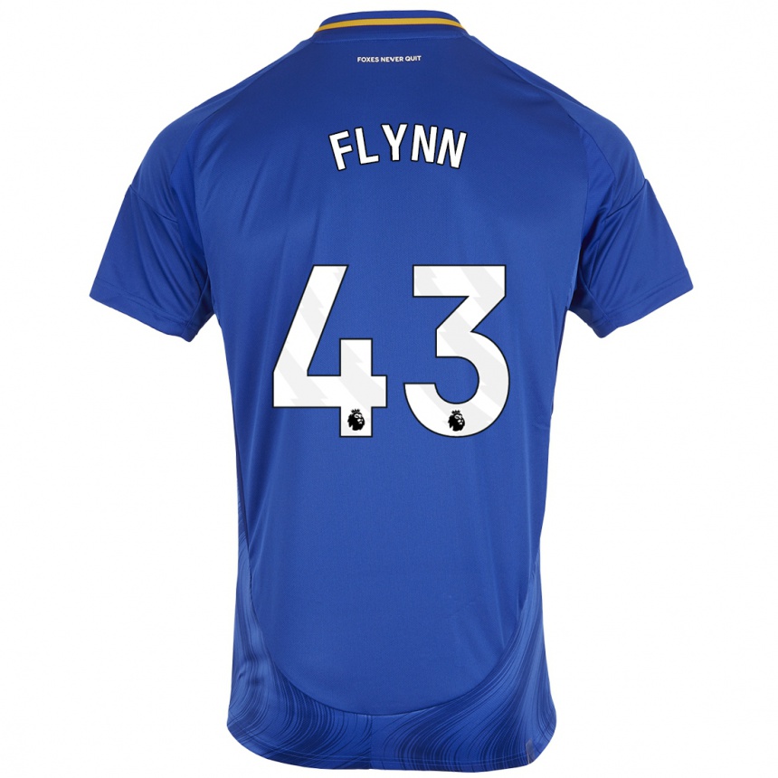 Kids Football Shane Flynn #43 Blue White Home Jersey 2024/25 T-Shirt