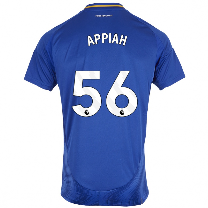 Kids Football Paul Appiah #56 Blue White Home Jersey 2024/25 T-Shirt