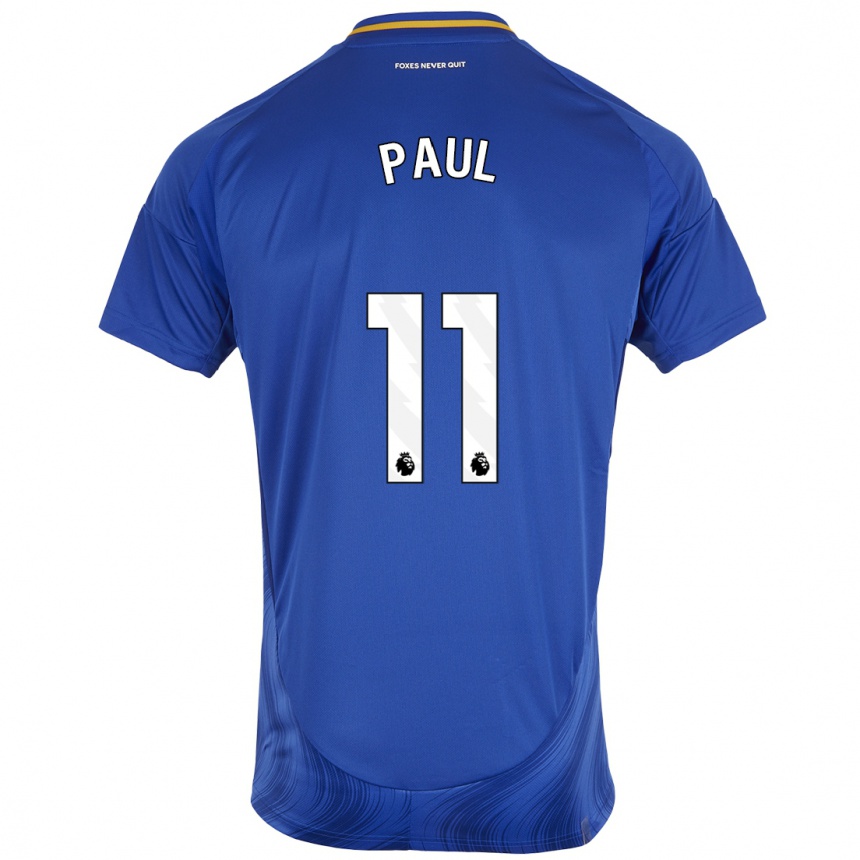 Kids Football Lachante Paul #11 Blue White Home Jersey 2024/25 T-Shirt