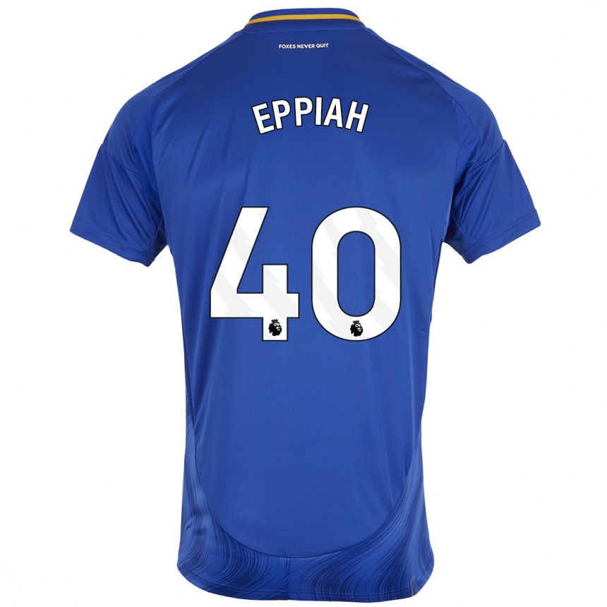 Kids Football Josh Eppiah #40 Blue White Home Jersey 2024/25 T-Shirt