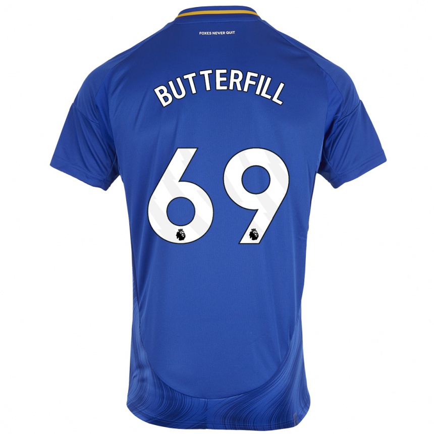 Kids Football Jack Butterfill #69 Blue White Home Jersey 2024/25 T-Shirt