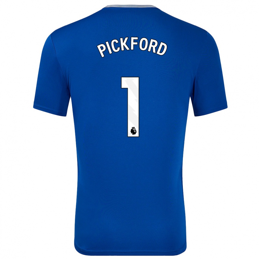 Kids Football Pickford #1 Blue With Home Jersey 2024/25 T-Shirt