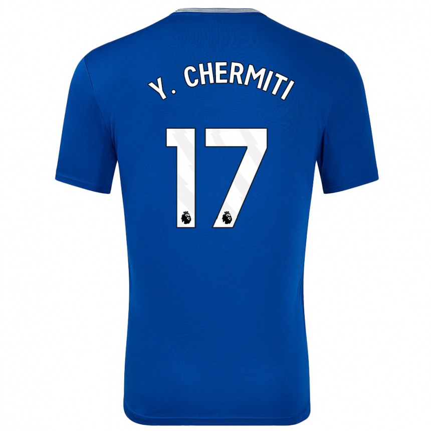 Kids Football Chermiti #17 Blue With Home Jersey 2024/25 T-Shirt