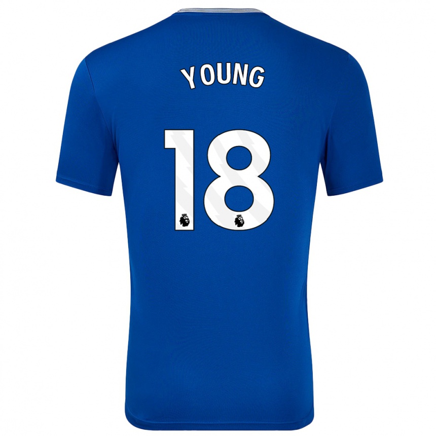 Kids Football Ashley Young #18 Blue With Home Jersey 2024/25 T-Shirt