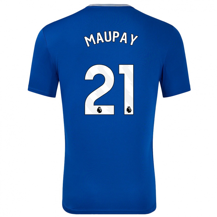 Kids Football Neal Maupay #21 Blue With Home Jersey 2024/25 T-Shirt