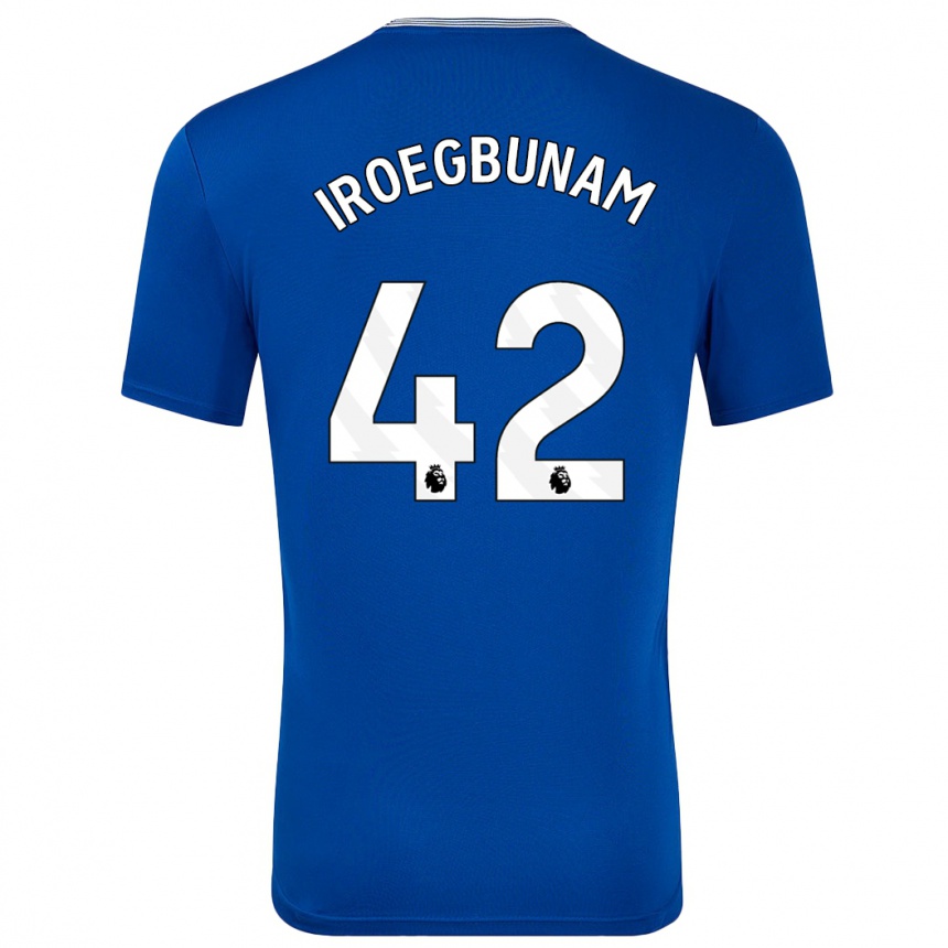 Kids Football Tim Iroegbunam #42 Blue With Home Jersey 2024/25 T-Shirt