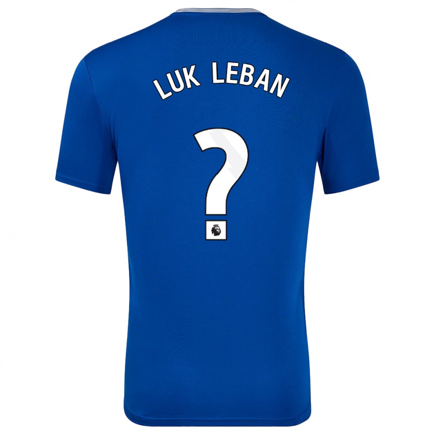 Kids Football Zan Luk Leban #0 Blue With Home Jersey 2024/25 T-Shirt