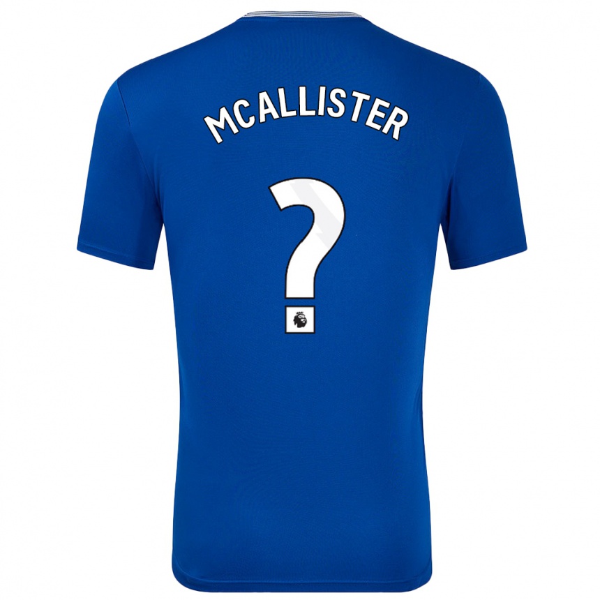 Kids Football Sean Mcallister #0 Blue With Home Jersey 2024/25 T-Shirt