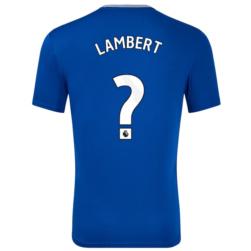 Kids Football Rocco Lambert #0 Blue With Home Jersey 2024/25 T-Shirt