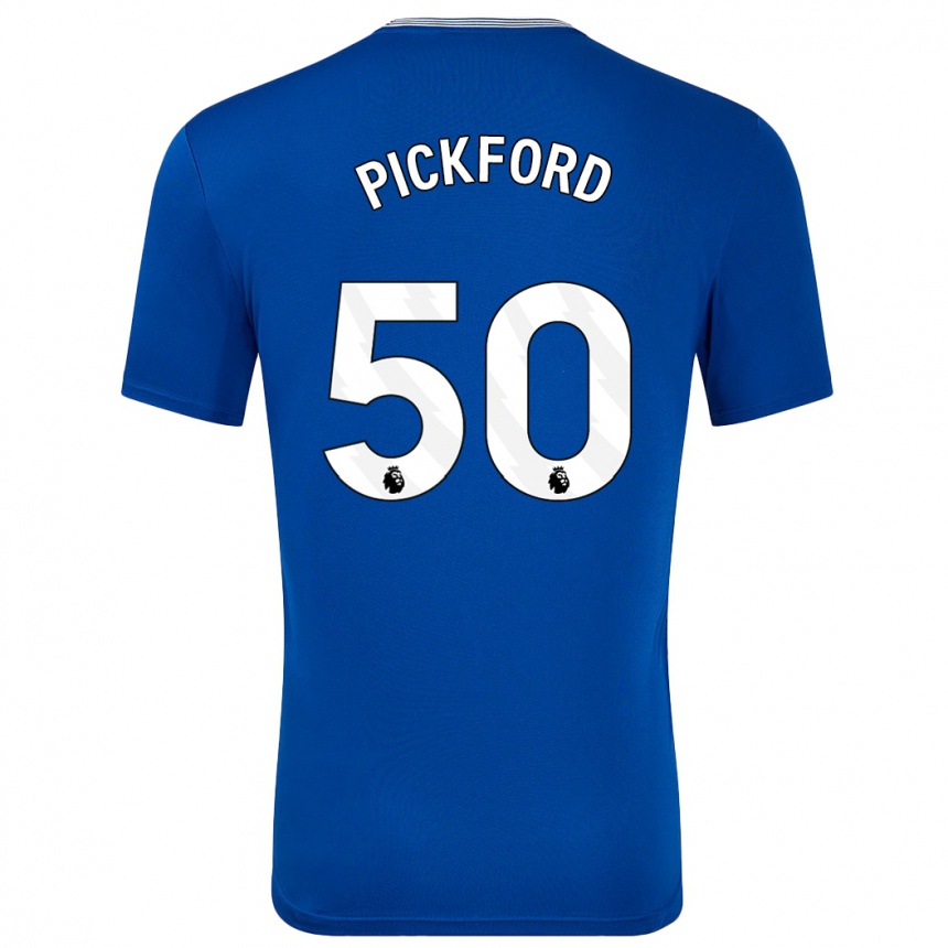 Kids Football George Pickford #50 Blue With Home Jersey 2024/25 T-Shirt