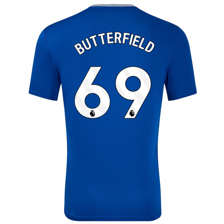 Kids Football Luke Butterfield #69 Blue With Home Jersey 2024/25 T-Shirt