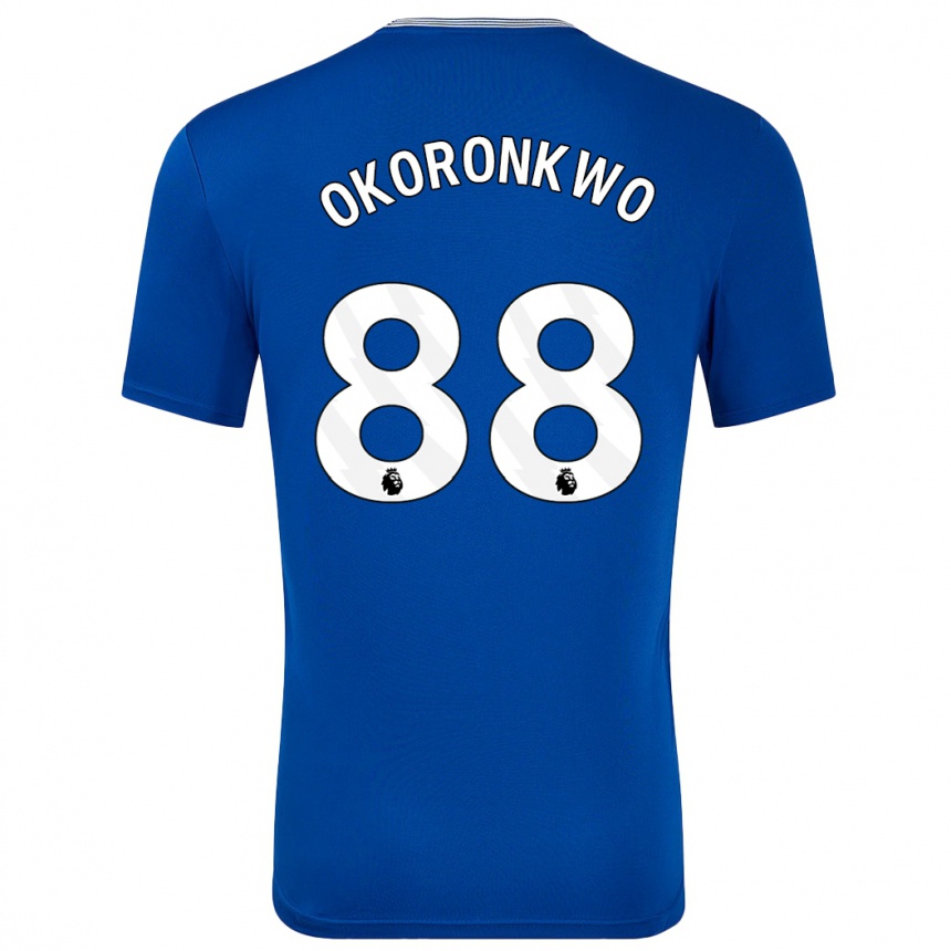 Kids Football Francis Okoronkwo #88 Blue With Home Jersey 2024/25 T-Shirt