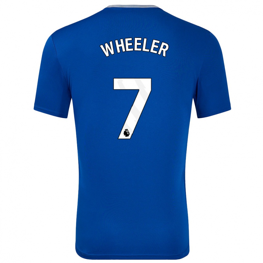 Kids Football Clare Wheeler #7 Blue With Home Jersey 2024/25 T-Shirt