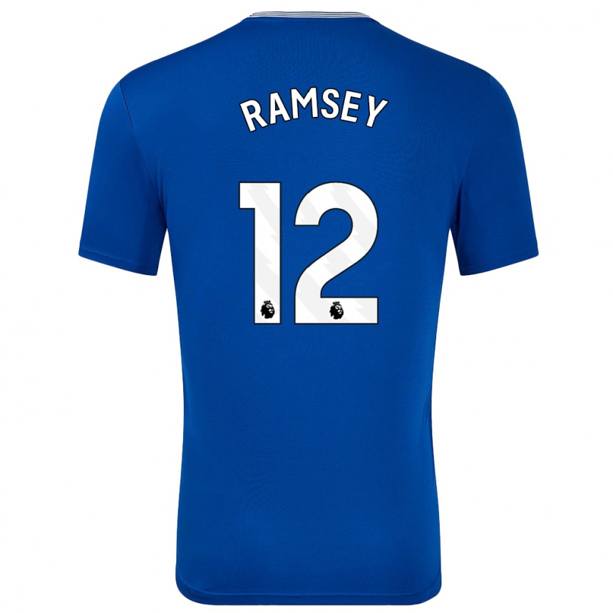 Kids Football Emily Ramsey #12 Blue With Home Jersey 2024/25 T-Shirt