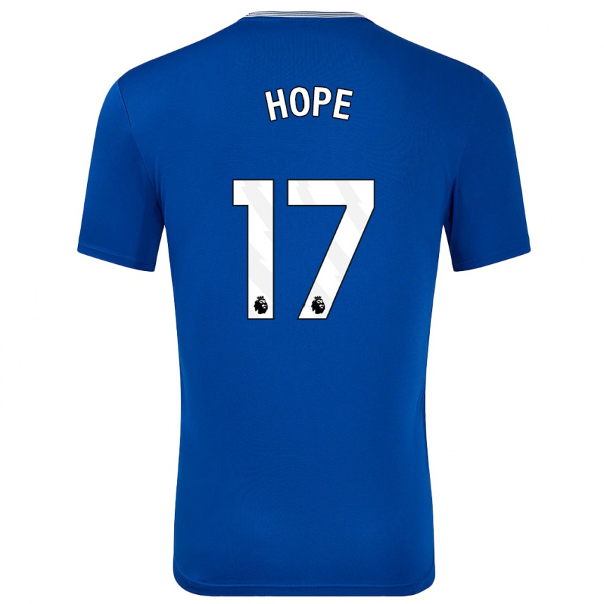 Kids Football Lucy Hope #17 Blue With Home Jersey 2024/25 T-Shirt