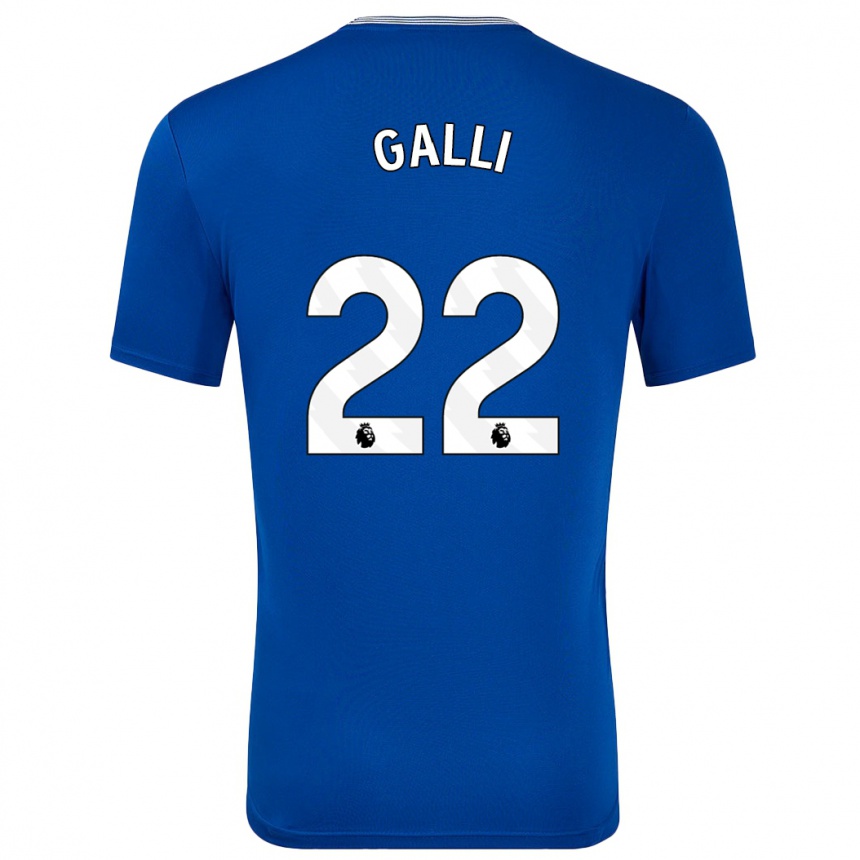 Kids Football Aurora Galli #22 Blue With Home Jersey 2024/25 T-Shirt