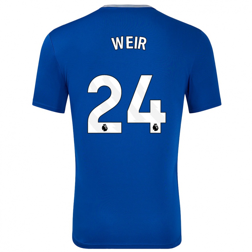 Kids Football Kenzie Weir #24 Blue With Home Jersey 2024/25 T-Shirt