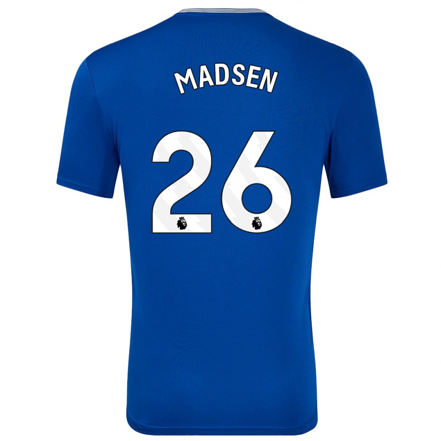 Kids Football Rikke Madsen #26 Blue With Home Jersey 2024/25 T-Shirt