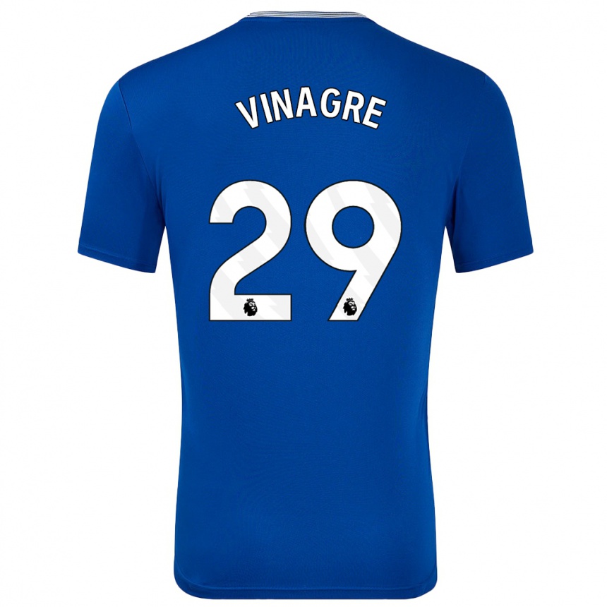 Kids Football Ruben Vinagre #29 Blue With Home Jersey 2024/25 T-Shirt