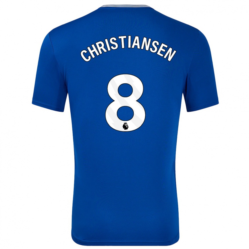 Kids Football Izzy Christiansen #8 Blue With Home Jersey 2024/25 T-Shirt