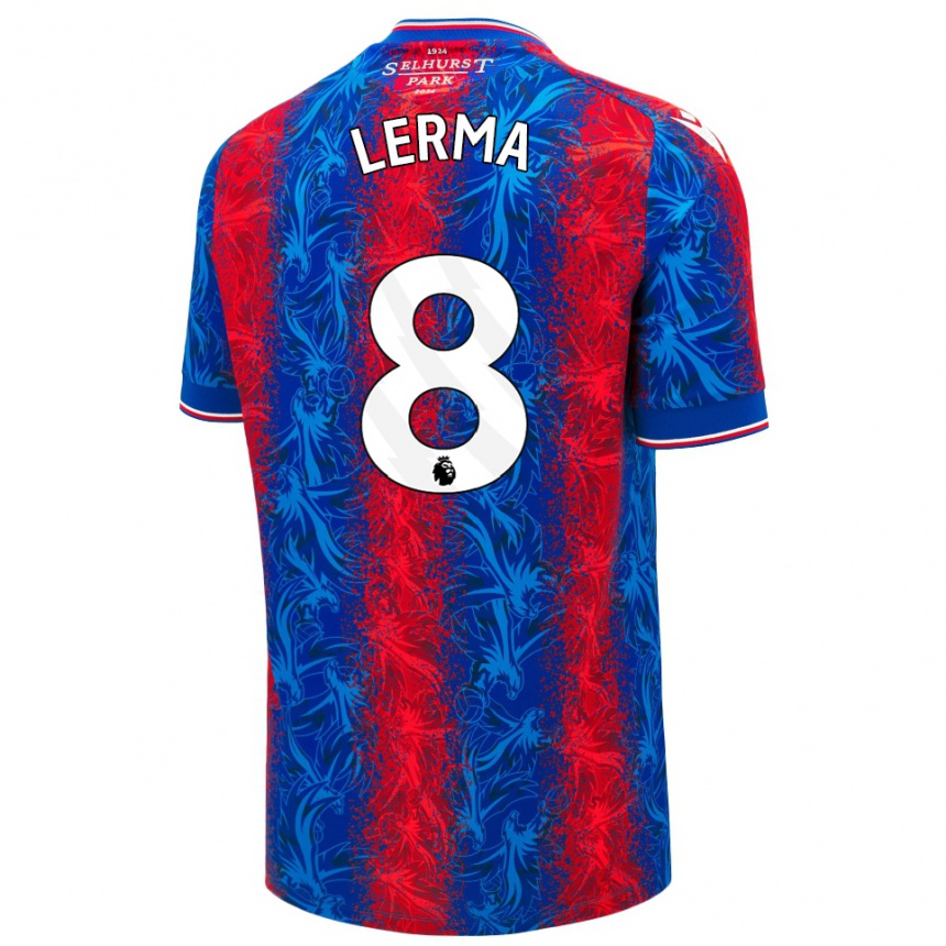 Kids Football Jefferson Lerma #8 Red Blue Stripes Home Jersey 2024/25 T-Shirt