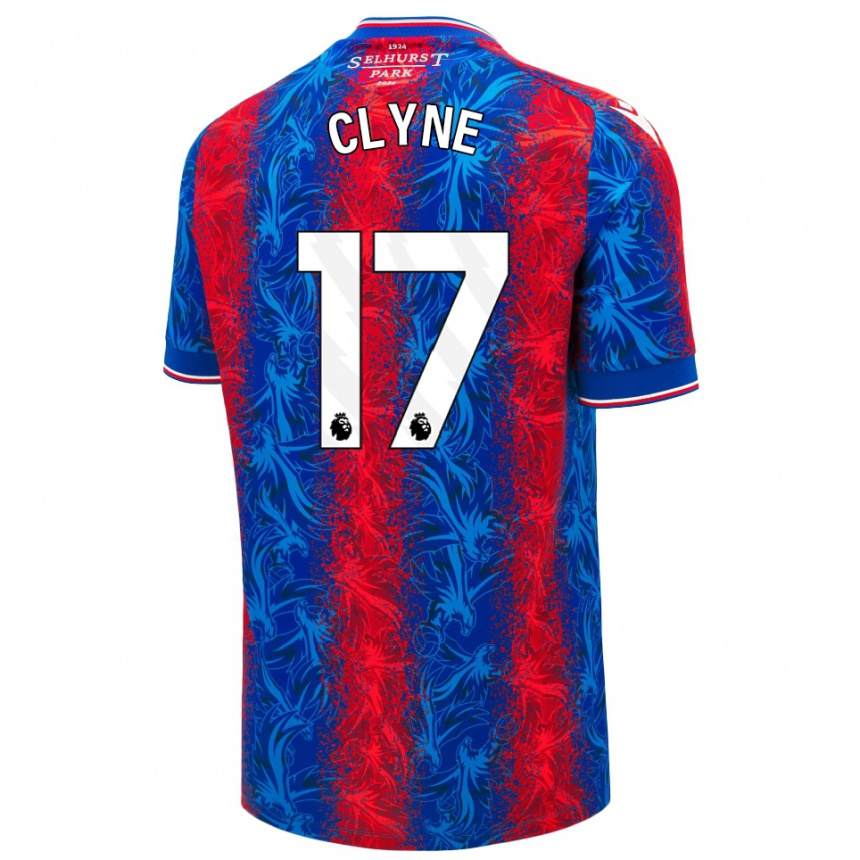 Kids Football Nathaniel Clyne #17 Red Blue Stripes Home Jersey 2024/25 T-Shirt