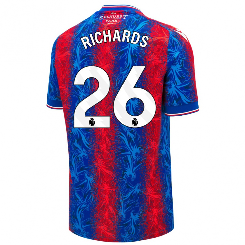 Kids Football Chris Richards #26 Red Blue Stripes Home Jersey 2024/25 T-Shirt