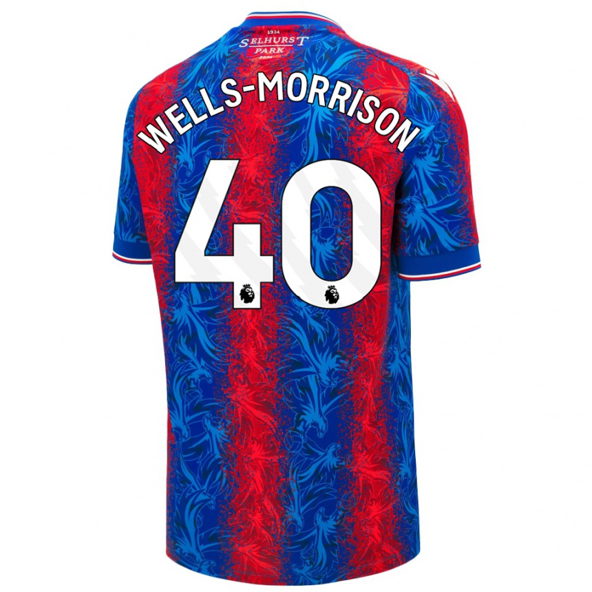 Kids Football Jack Wells-Morrison #40 Red Blue Stripes Home Jersey 2024/25 T-Shirt