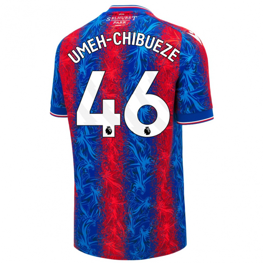 Kids Football Franco Umeh-Chibueze #46 Red Blue Stripes Home Jersey 2024/25 T-Shirt