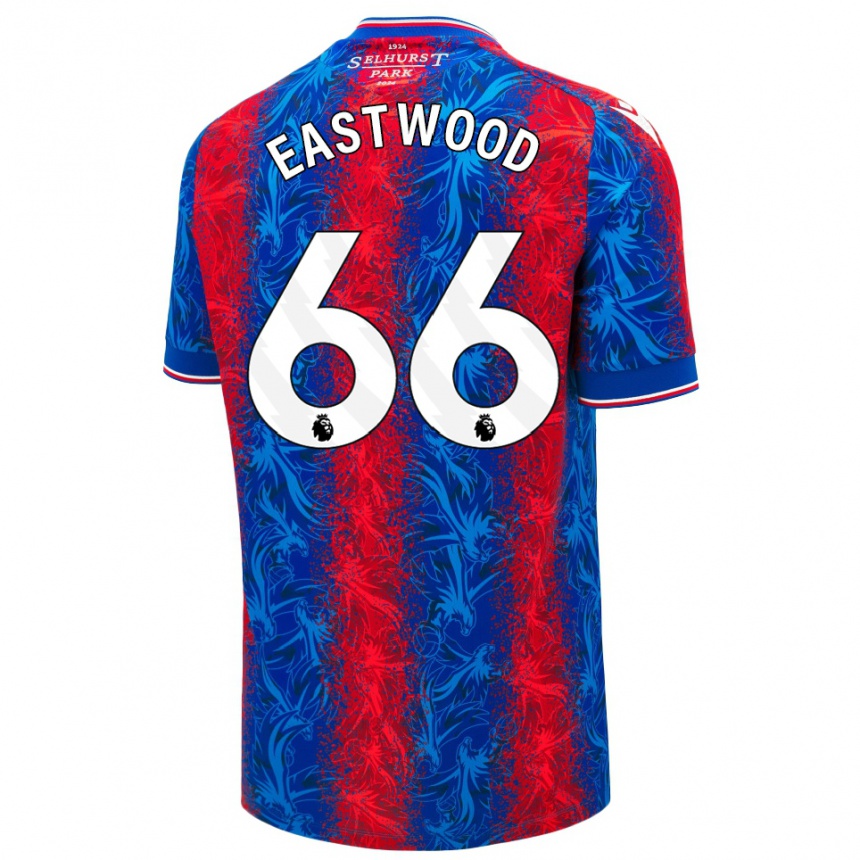 Kids Football Billy Eastwood #66 Red Blue Stripes Home Jersey 2024/25 T-Shirt