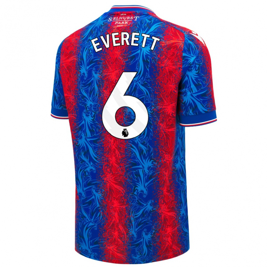 Kids Football Aimee Everett #6 Red Blue Stripes Home Jersey 2024/25 T-Shirt