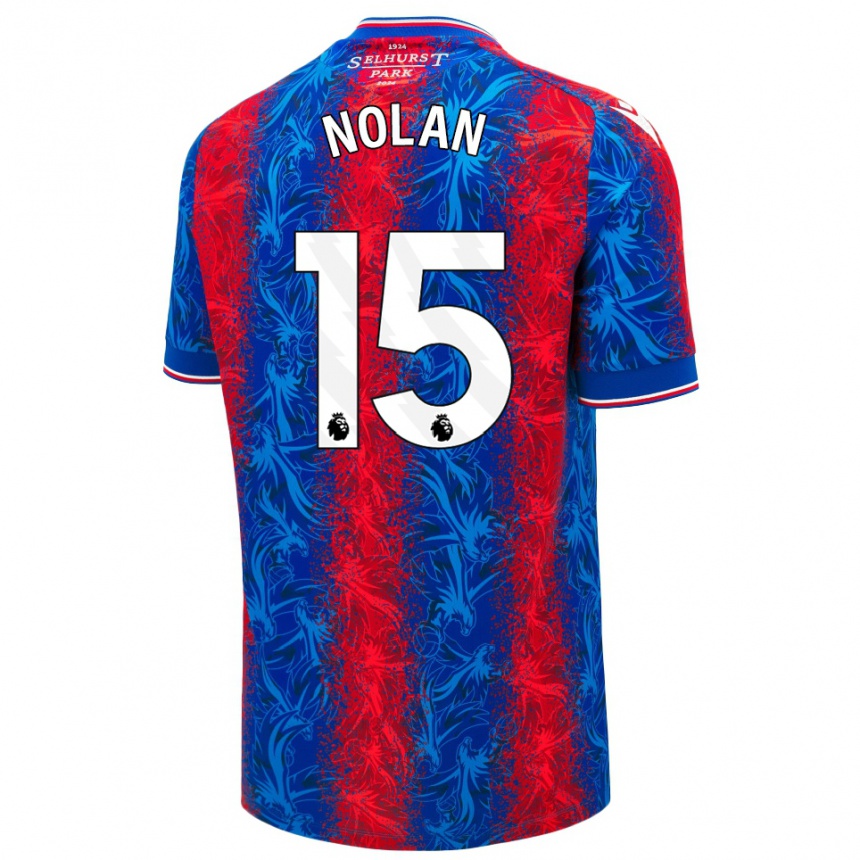 Kids Football Hayley Nolan #15 Red Blue Stripes Home Jersey 2024/25 T-Shirt