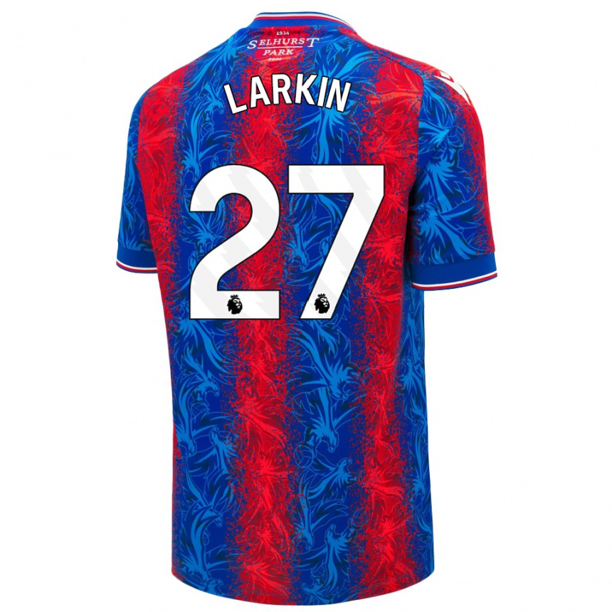 Kids Football Abbie Larkin #27 Red Blue Stripes Home Jersey 2024/25 T-Shirt